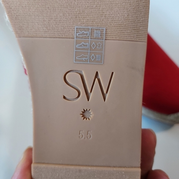 Stuart Weitzman Mykonous Cotton Gabardine Espadrille Slip On shoes - Picture 4 of 9